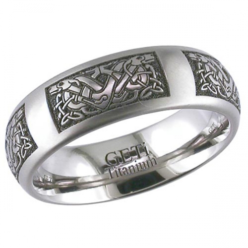 Celtic (2204CD4) Titanium Wedding Ring